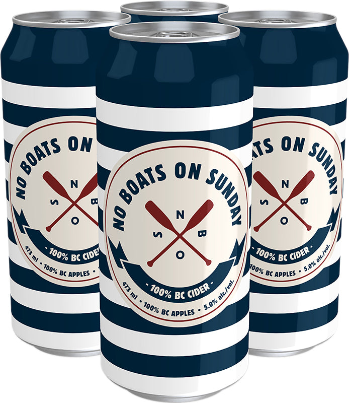No Boats on Sunday 100% BC Cider 4 Cans