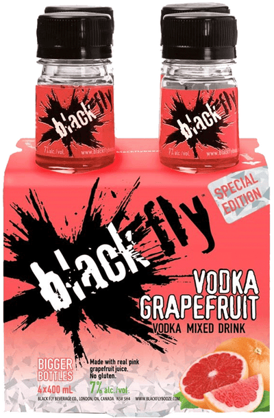 Black Fly Vodka Grapefruit 4 Bottles