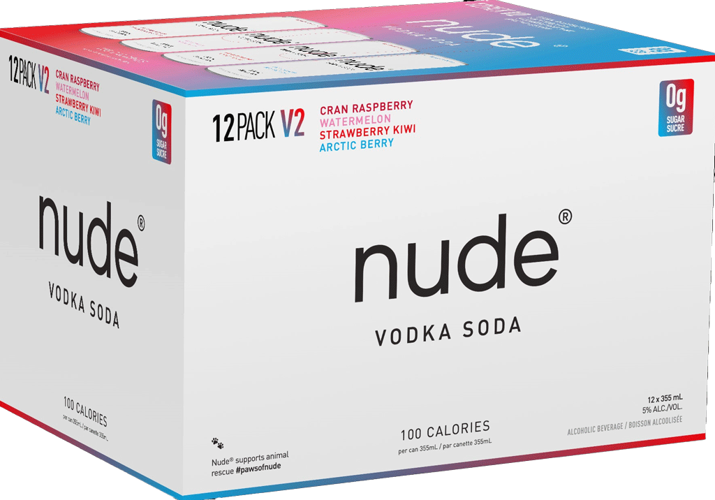 Nude Vodka Soda Variety Pack V2 12 Cans