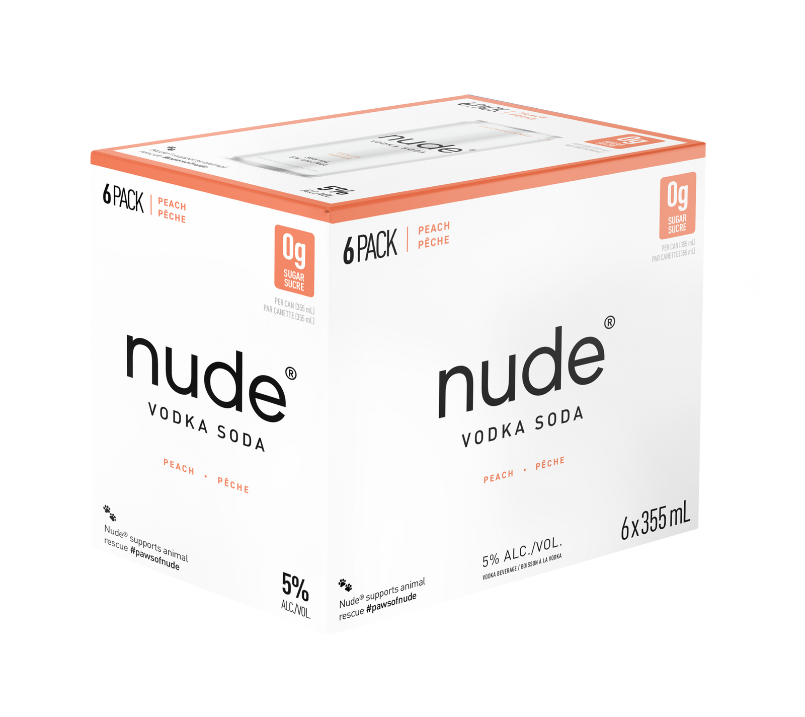 Nude Vodka Soda Peach 6 Cans