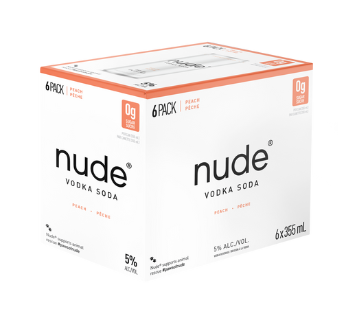 Nude Vodka Soda Peach 6 Cans