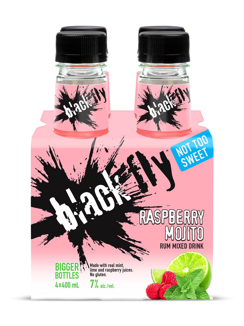 Black Fly Rum Mojito Raspberry 4 Bottle