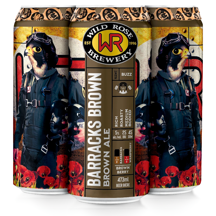 Wild Rose Barracks Brown Ale 4 Cans