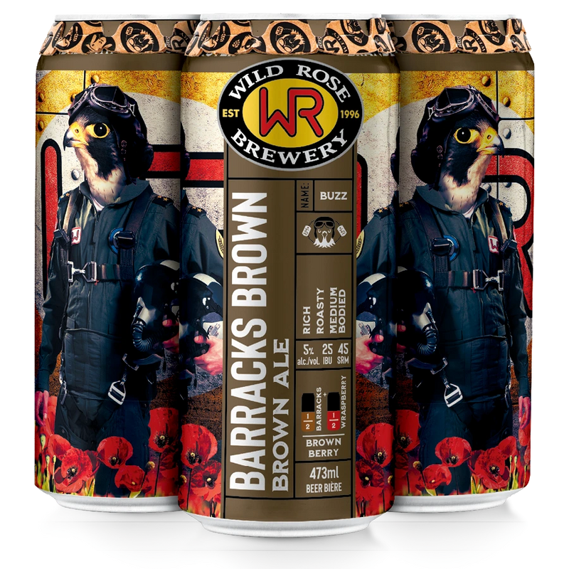 Wild Rose Barracks Brown Ale 4 Cans