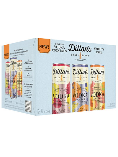 Dillon's Vodka Cocktails Varity Pack 12 Cans
