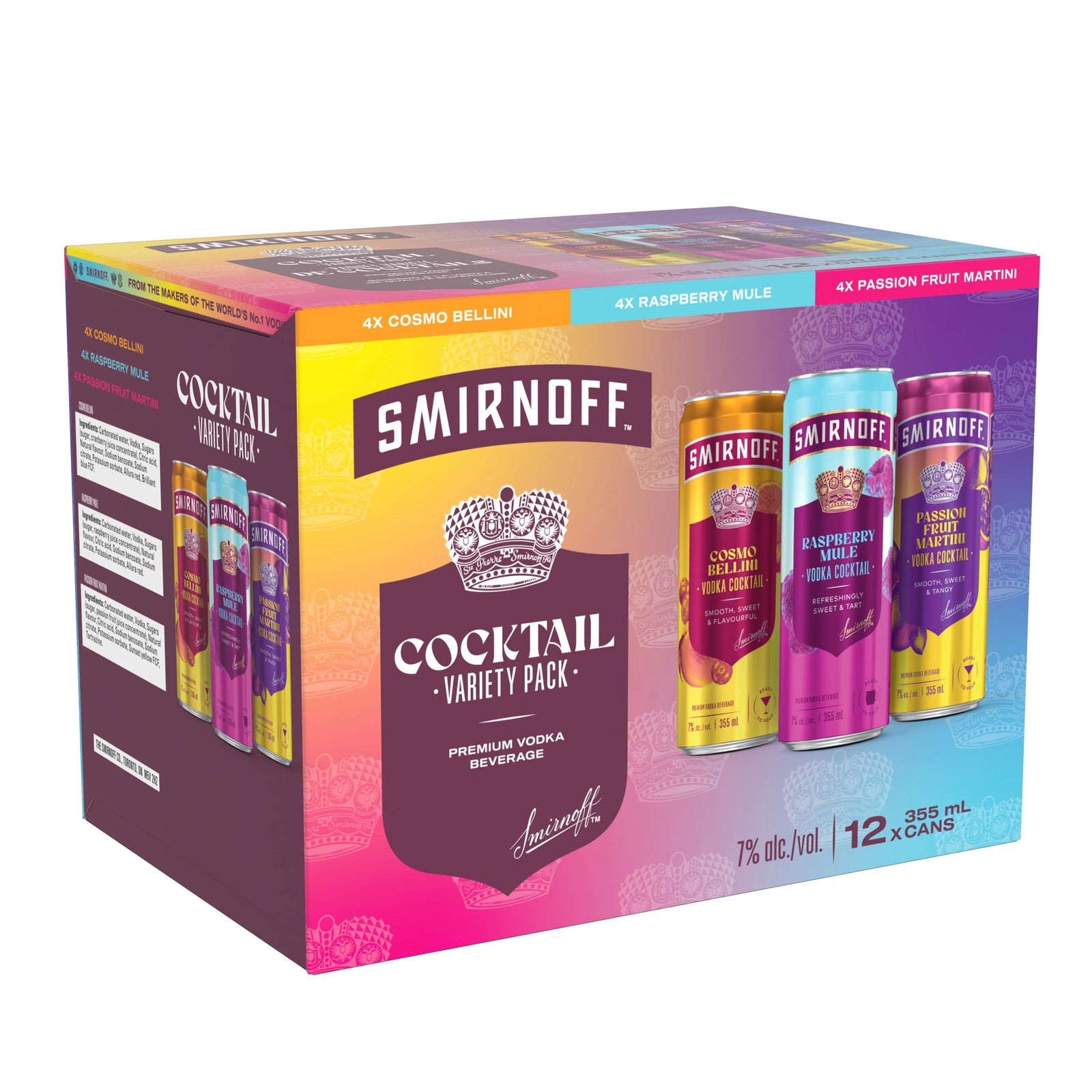 Smirnoff Cocktail Collection 12x355mL
