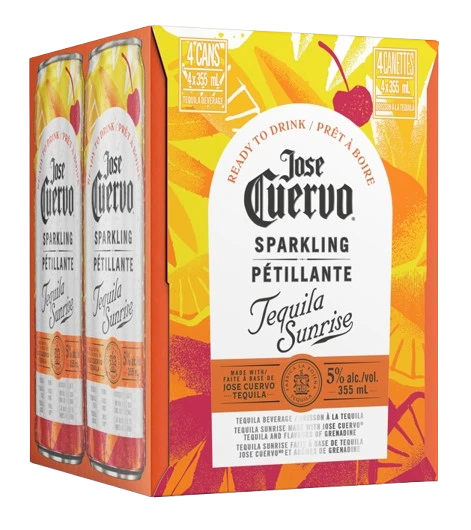 Jose Cuervo Sparkling Tequila Sunrise 4x355ml