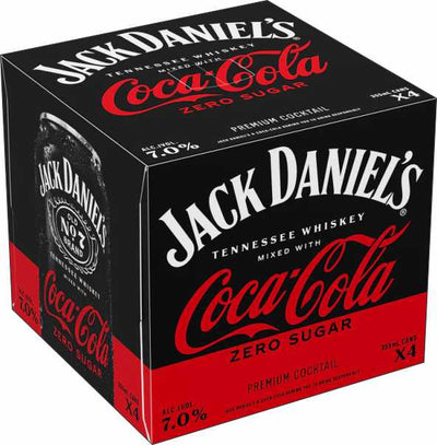 Jack Daniel's & Coke Zero 4 Cans