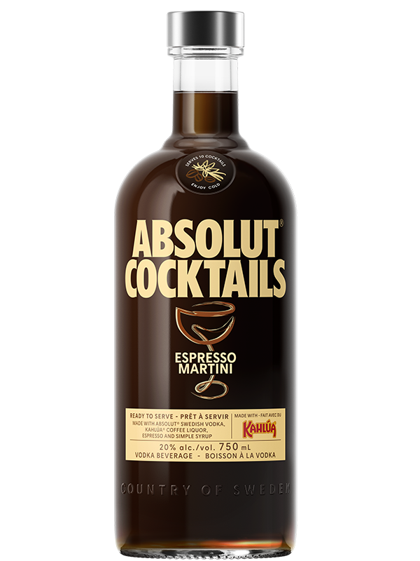 Absolut Espresso Martini Cocktail 750mL