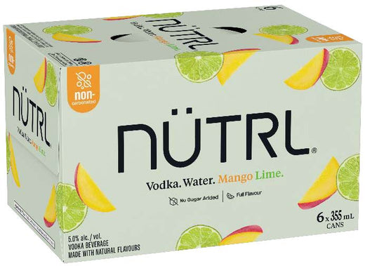 Nutrl Vodka Water Mango 6 Cans