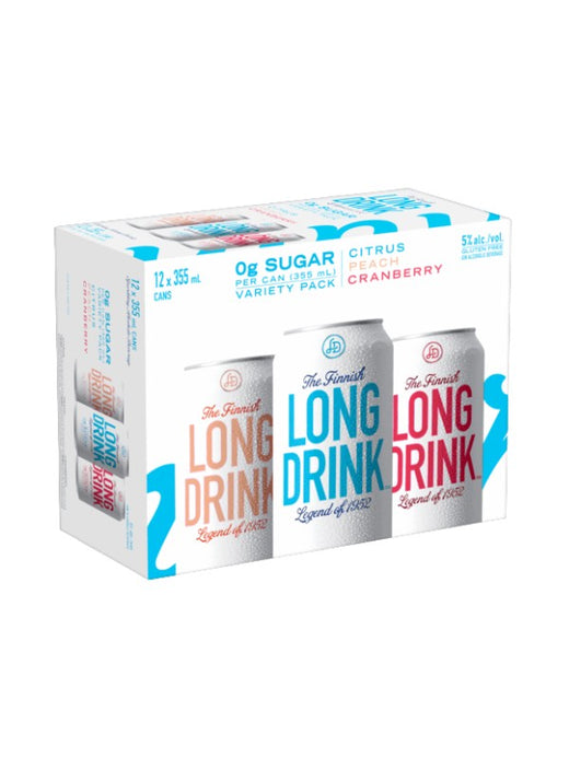 The Finnish Long Drink  Zero Sugar Variety Pack 12 Cans