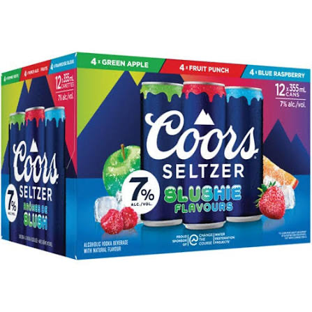 Coors Seltzer Slushie 7.0 Variety Pack 12x355mL