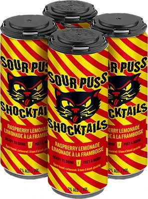 Sour Puss Shocktails Rasp Lemonade 4x355mL