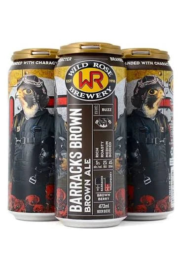 Wild Rose Barracks Brown Ale 4 Cans