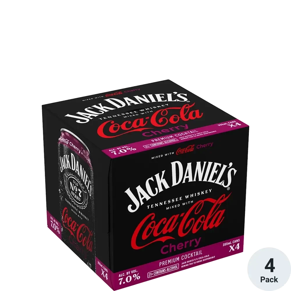 Jack Daniels & Coca Cola Cherry 4x355mL
