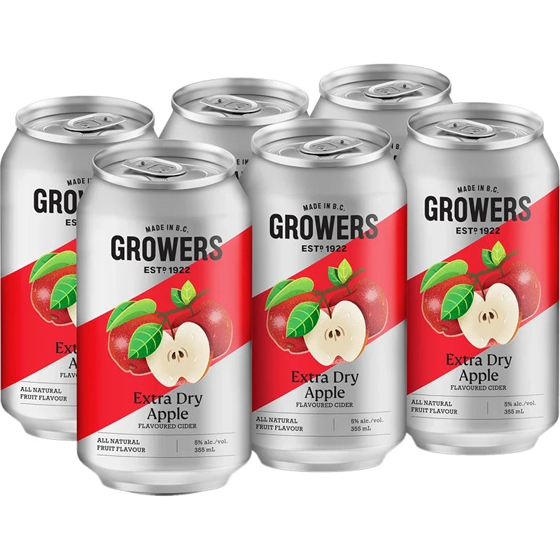 Growers Extra Dry Apple 6x355mL