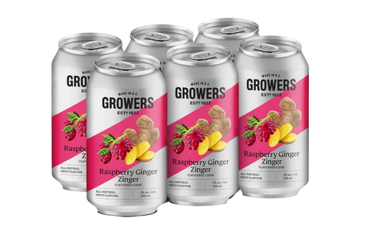 Growers Raspberry Ginger 6x355mL