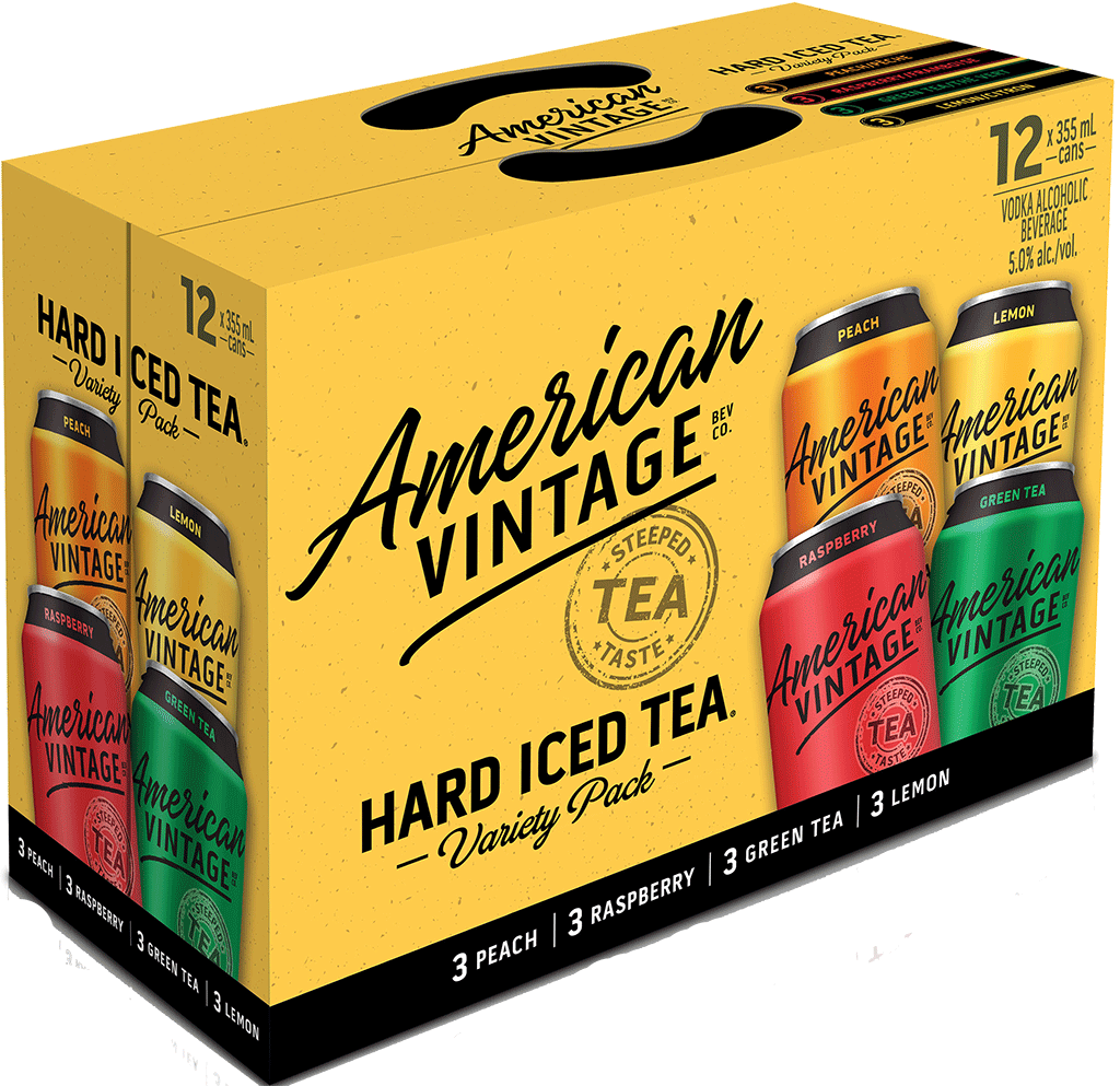 American Vintage Iced Tea Mixer Pack 12 Cans