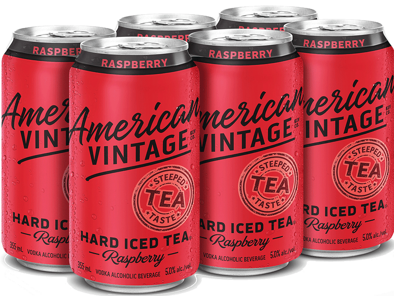 American Vintage Iced Tea Raspberry 6 Cans