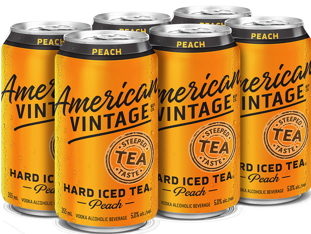American Vintage Peach Hard Iced Tea 6 Cans