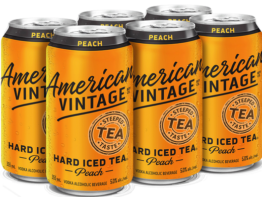 American Vintage Iced Tea Peach 6 Cans