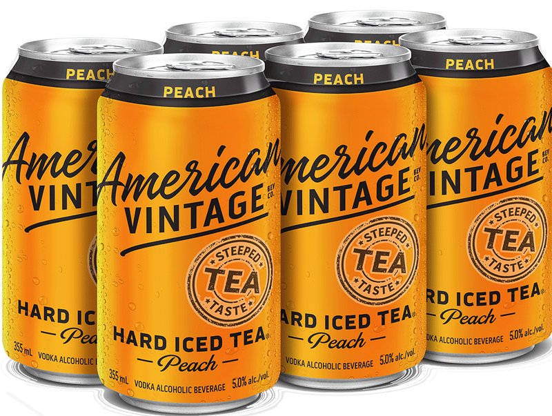 American Vintage Iced Tea Peach 6 Cans
