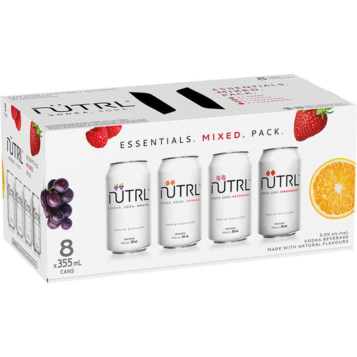Nutrl Vodka Soda Essentials Mixed Pack 8x355mL