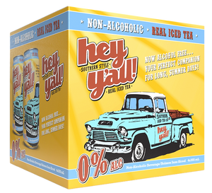 Hey Y'All Non-Alcoholic Real Iced Tea 4x355ml