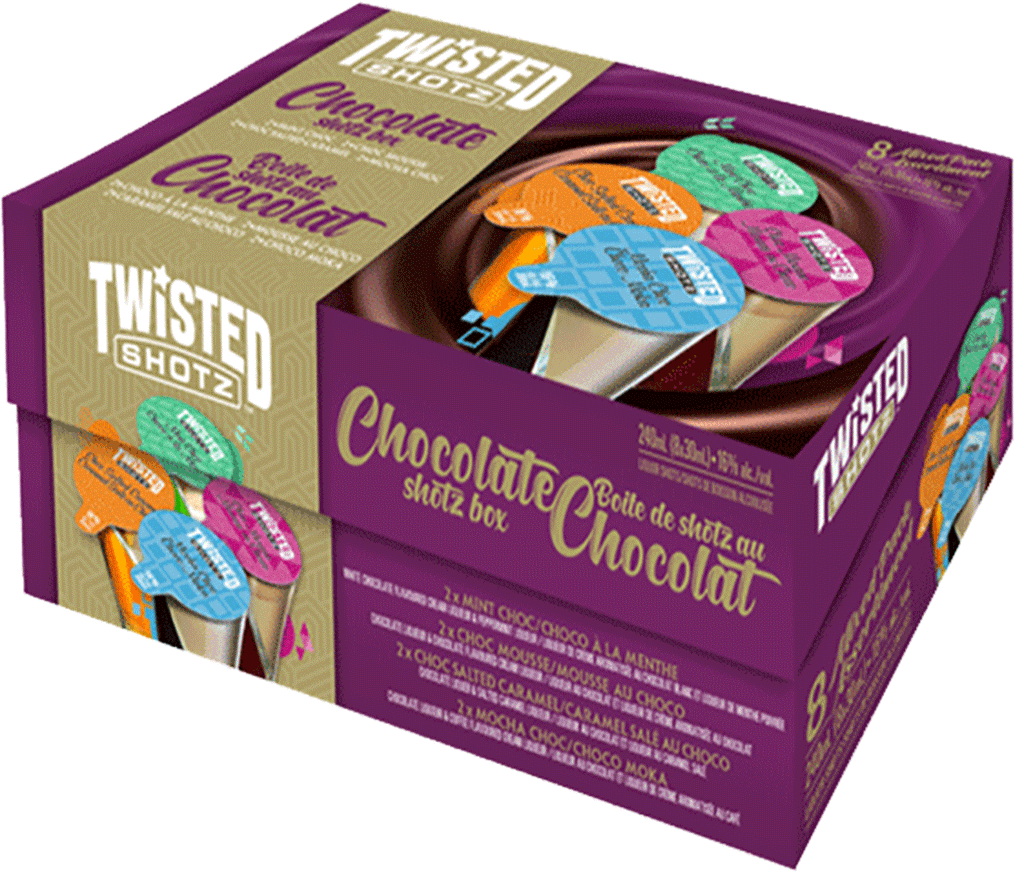 Twisted Shotz Chocolate Box 8x25mL