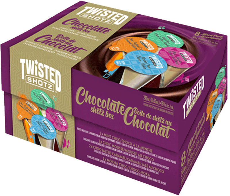 Twisted Shotz Chocolate Box 8x25ml