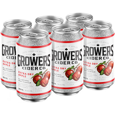 Growers Extra Dry Apple 6 Cans