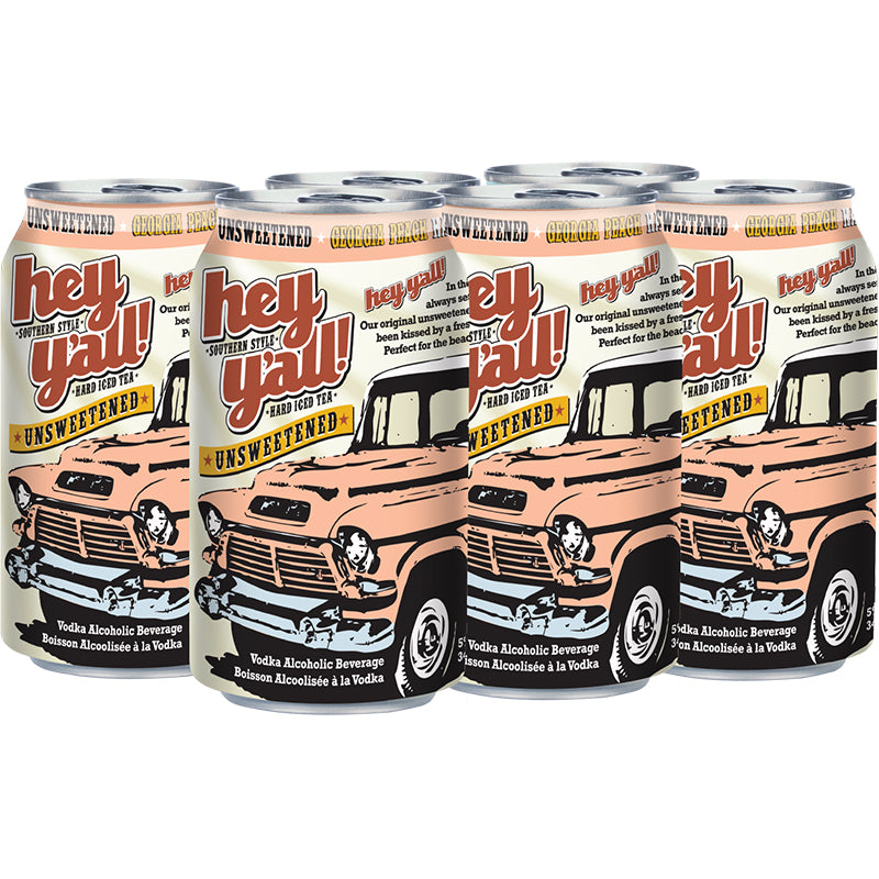 Hey Y'All Georgia Peach Hard Iced Tea 6 Cans