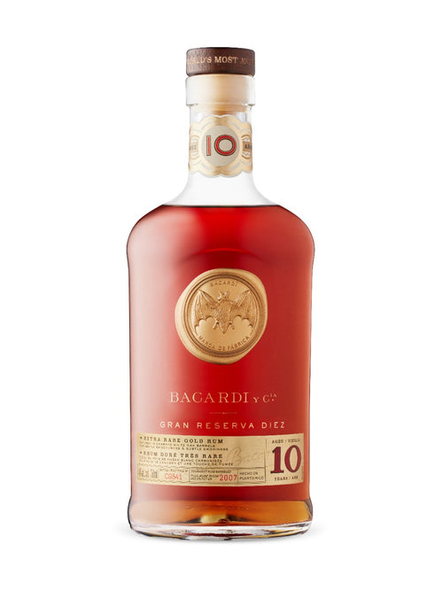 Bacardi 10 Year Old Gran Reserva Gold Rum 750ml