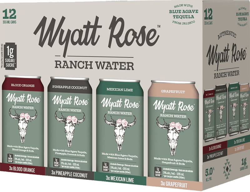 Wyatt Rose Ranch Water Mixed Pack 12x355ml