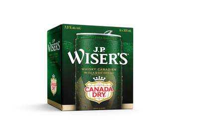 J.P. Wiser's Whisky & Gingerale 4 Cans