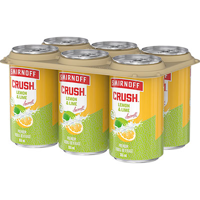 Sminroff Crush Lemon Lime 6 Cans