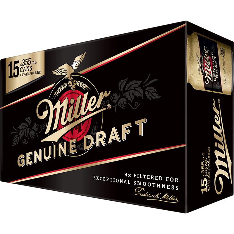 Miller Genuine Draught 15 Cans