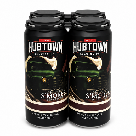 Hubtown Brewing Great Out S'mores Milk Stout 4 Cans