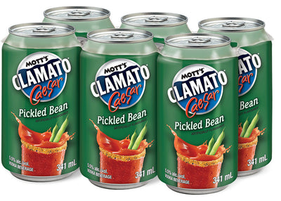 Mott'S Clamato Caesar Pickled Bean Dom 6 Cans