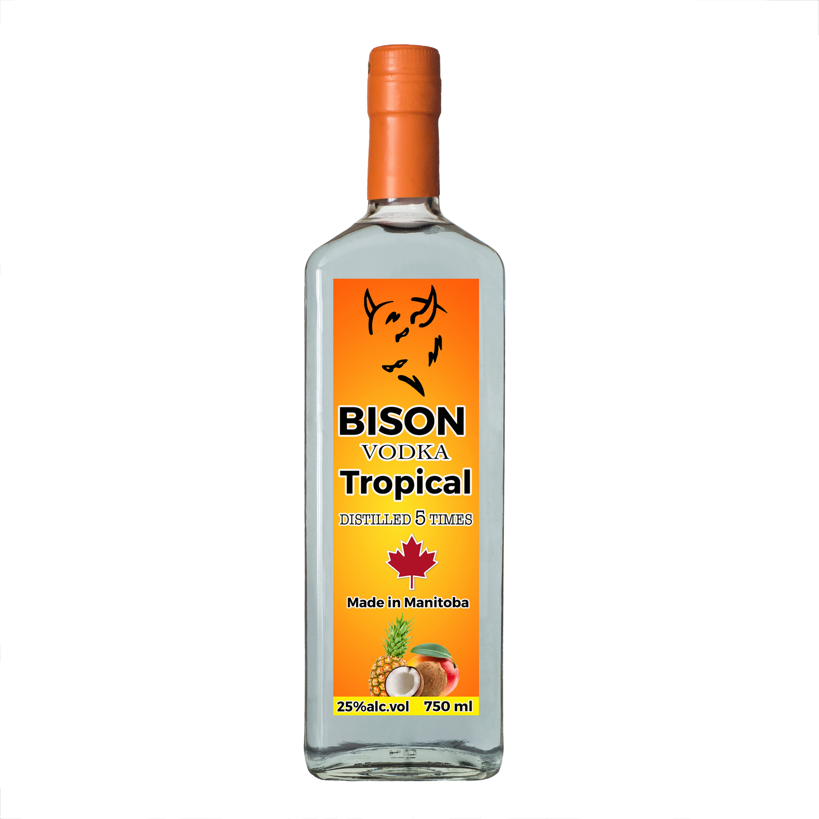 Bison Vodka Tropical 750mL