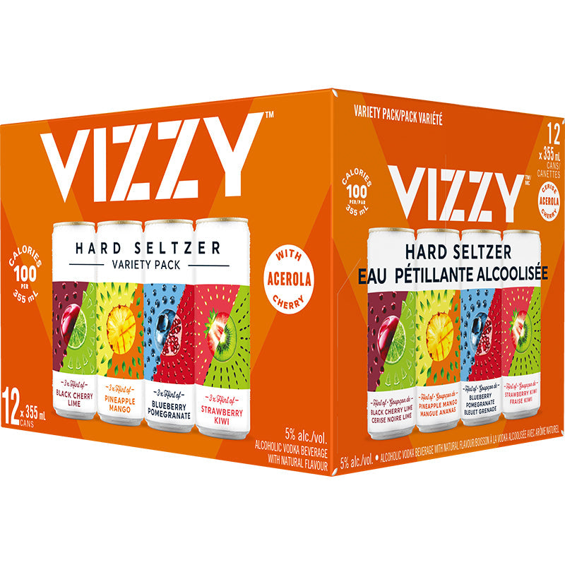 Vizzy Seltzer Mixer Pack 12 Cans