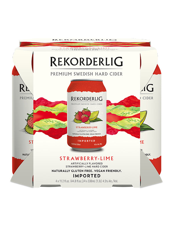 Rekordelig Strawberry Lime Cider 4 Cans