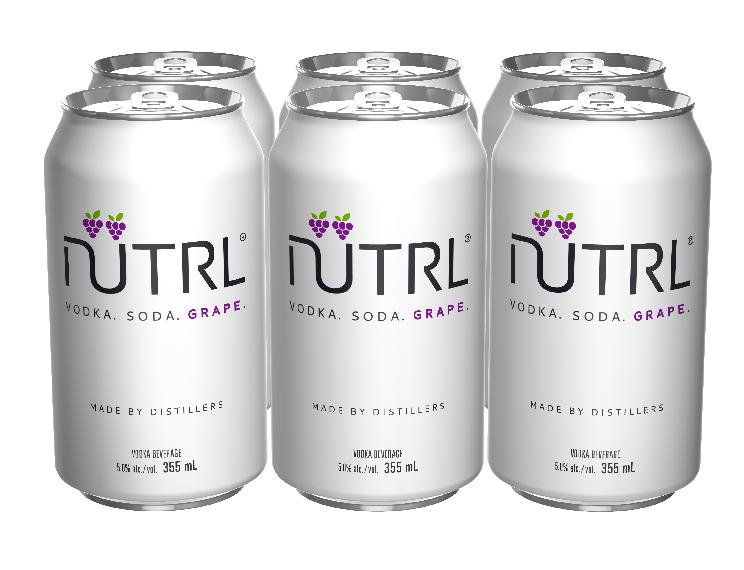 Nutrl Vodka Soda Grape 6 Cans