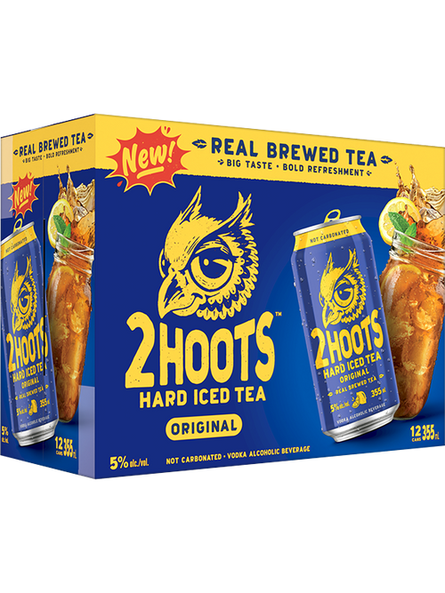 2 Hoots Hard Iced Tea 12 Cans