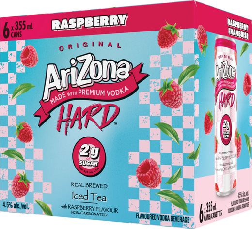 Arizona Hard Iced Tea 2G Raspberry 6 Cans