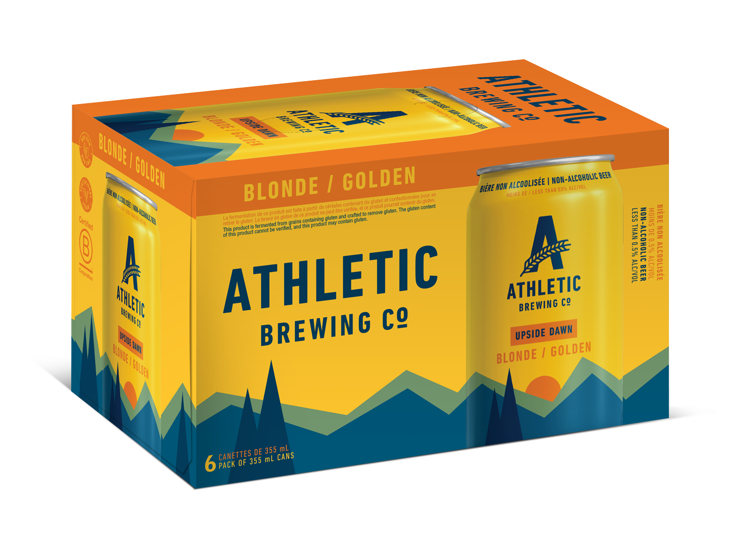 Athletic Brewing Upside Dawn Blonde Ale 6 Cans
