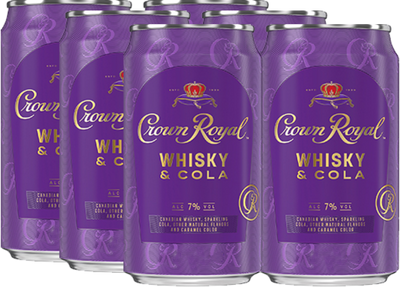 Crown Royal Whiskey Cola 6 Cans