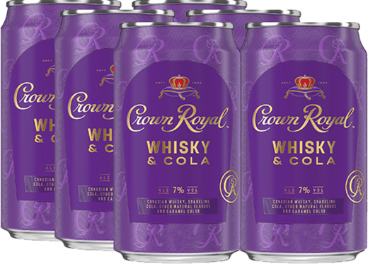 Crown Royal Whiskey Cola 6 Cans