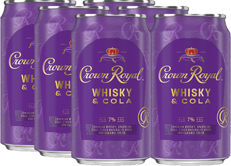 Crown Royal Whiskey Cola 6 Cans