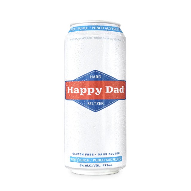 Happy Dad Hard Seltzer Fruit Punch 473mL